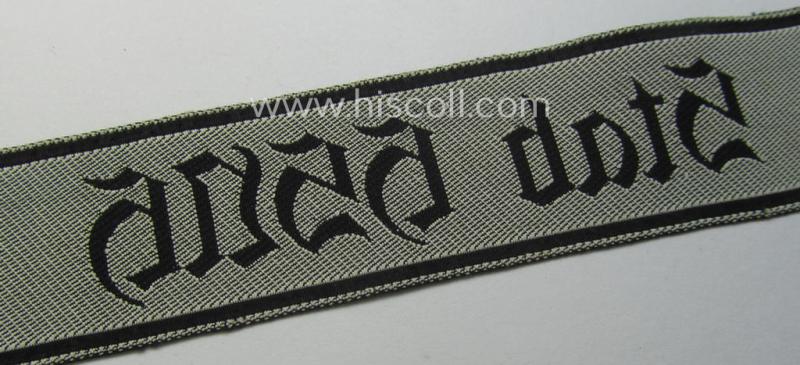 WH (Heeres) female-related cuff-title (ie. 'Ärmelstreifen'): 'Stab HSNH' (ie. being the: 'Stab des Heeres Schule für Nachrichtenhelferinnen des Heeres')