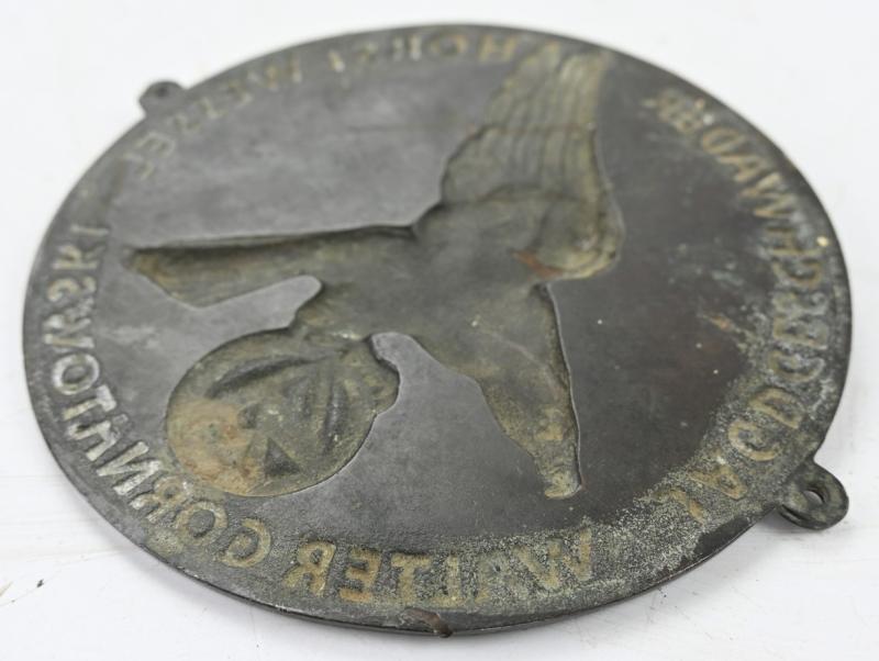 German SA Commemorative plaque for aircraft of the Horst Wessel squadron