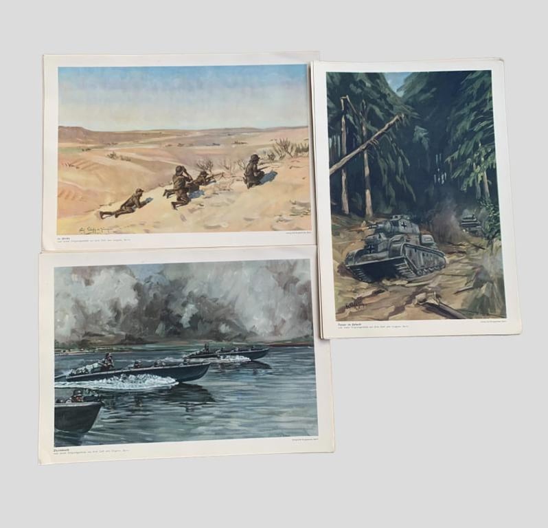 German WWII Combat Art Folio
