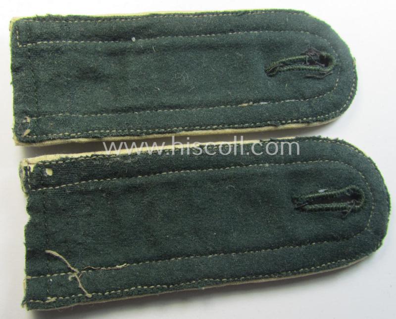 Pair of WH (Heeres) early-war-period- (ie. 'M36'- ie. 'M40'-pattern and/or rounded-styled) neatly 'cyphered' NCO-type shoulderstraps as was intended for an: 'Unteroffizier des Infanterie-Regiments 42'