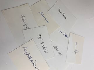 Lot German post-war original signatures of unknown German...