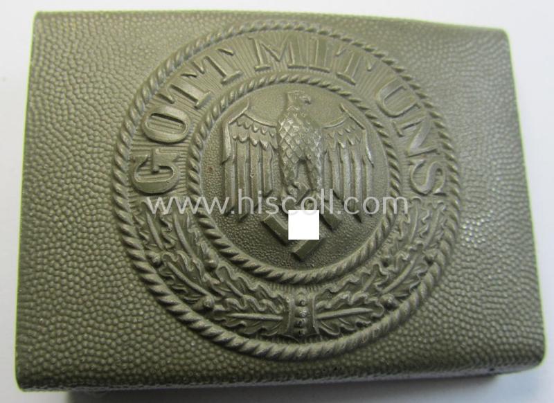 WH (Heeres) aluminium-based belt-buckle (ie. 'Koppelschloss für Uffz. u. Mannschaften des Heeres')