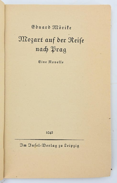 German WH Soldiers Booklet 'Mozart auf der Reise nach Prag'