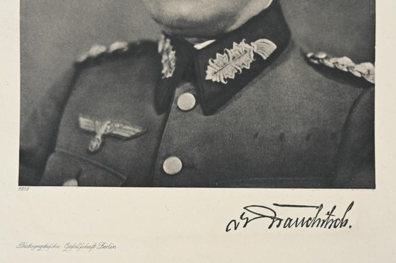 German Third Reich Litho Print of fieldmarschall von Brauchitsch