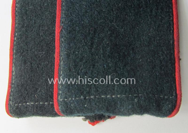 Truly used and worn pair of Eastern volunteers- (ie. 'Ostvölker'-) related shoulderstraps as intended for usage by a member within the: 'Russian Liberation Army' or: 'POA' (Cyrilic for 'ROA')