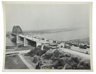 US WW2 Press Photo 'Nijmegen Bridge''