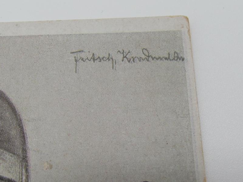 Postcard W. Willrich : Kradmelder einer Panzer - Vorausabteilung