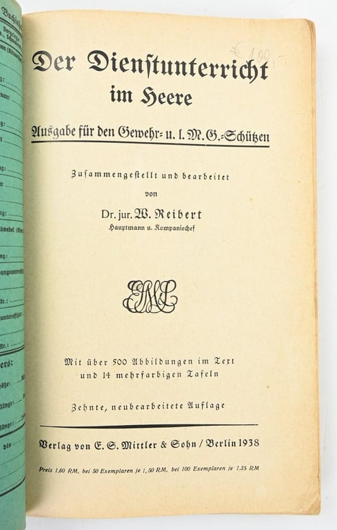 German WH Handbook "Reibert"