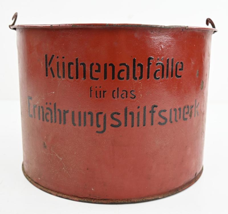 German Third Reich Enamel Bucket 'Ernährungshilfswerk'