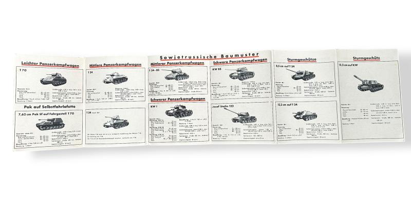 Recognition cards 'Panzer-Erkennungstafel'