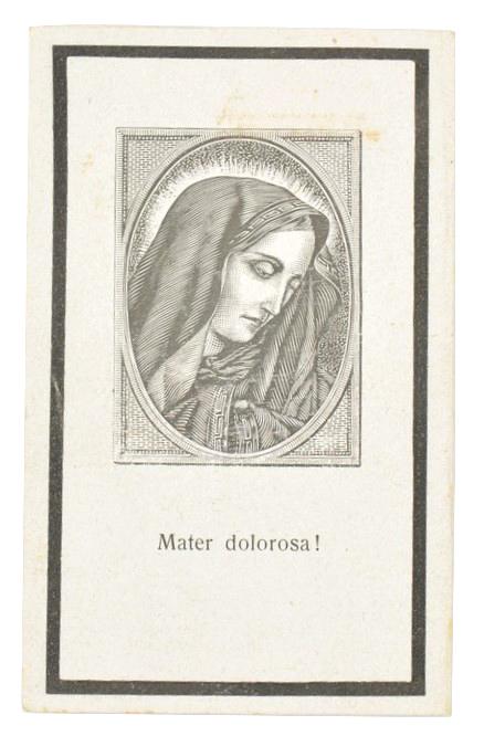 German WH Deathcard 'Josef Hofftatter'