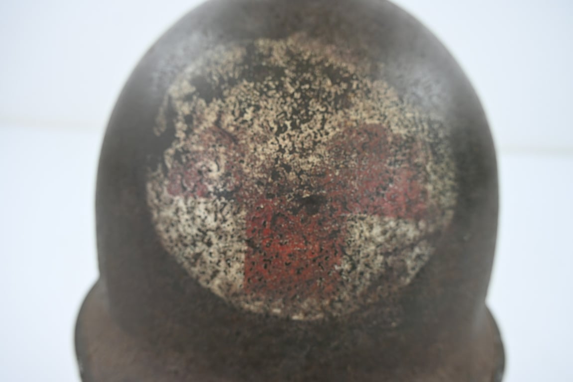 US WW2 M1 Fixed Bale 4-Panel Medic Helmet