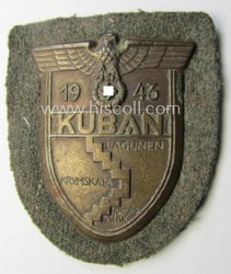 WH (Heeres ie. Waffen-SS) 'Kuban'-campaign-shield that comes mounted...