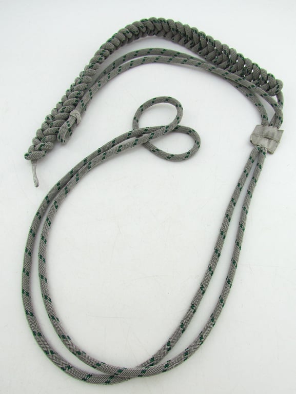 German Forestry (Forstdienst) Silver & Green Parade Lanyard – Fangschnur
