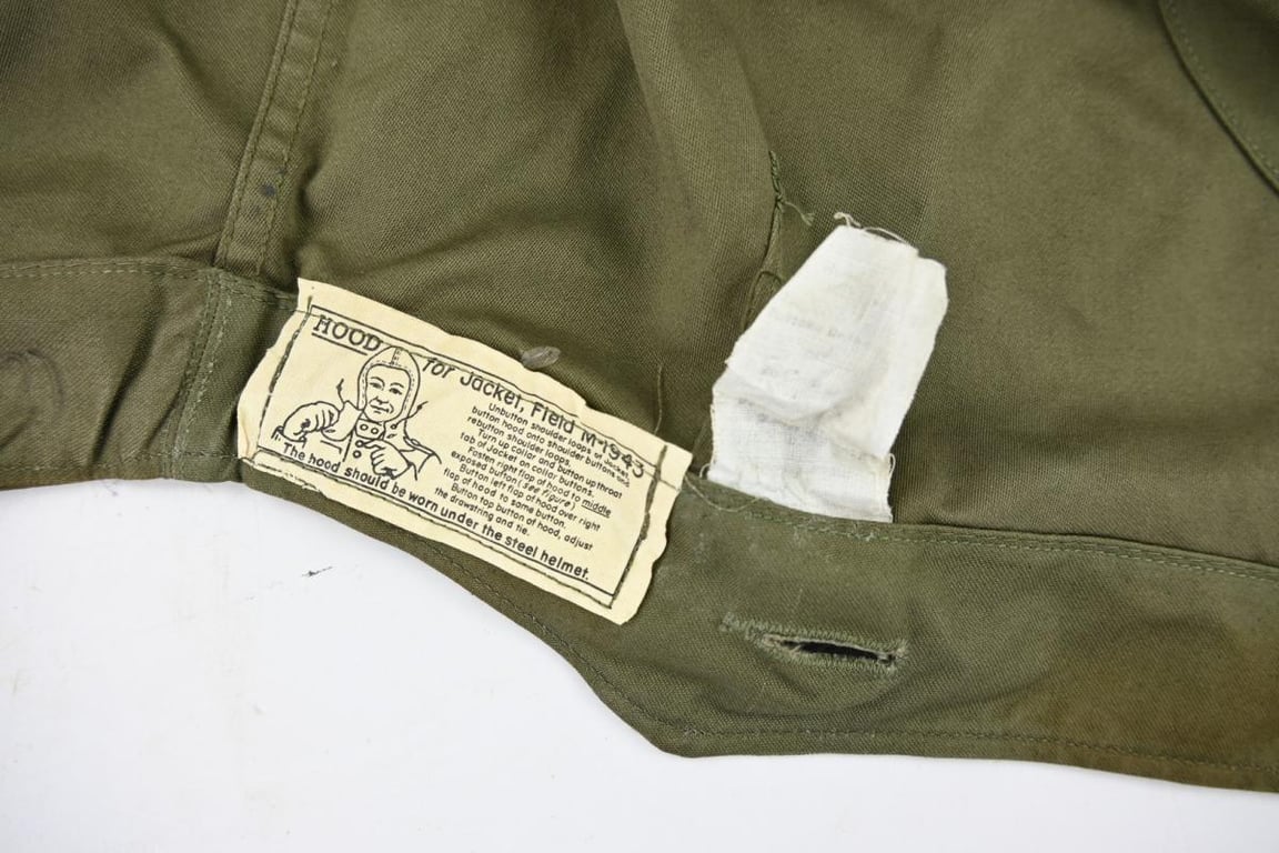 US WW2 M43 M-1943 Combat Jacket Hood