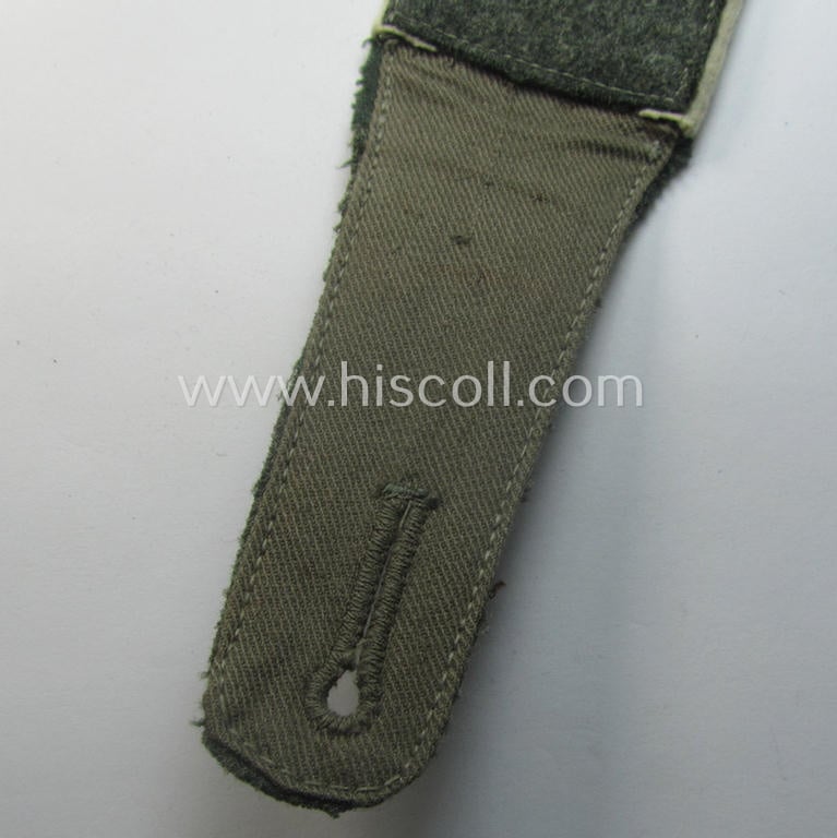 Superb - albeit single! - early- (ie. mid-) war-period- (ie. 'M40'-pattern) neatly 'cyphered' WH (Heeres) EM-type shoulderstrap as was intended for a: 'Soldat der Infanterie-Truppen u. Mitglied des Wehrkreis-Kds. 5'