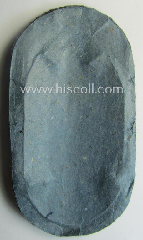 WH (Luftwaffe) 'Demjansk'-campaign-shield as executed in typical magnetic metal (ie. so-called: 'Eisenblech') and that comes in an overall very nice- (ie. still 'virtually mint' ie. fully untouched!), condition