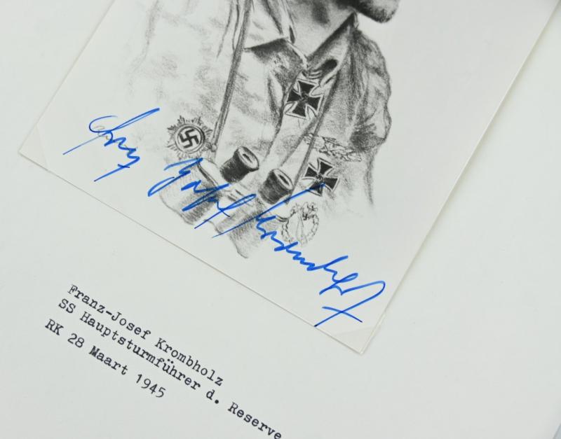 Signature of Waffen-SS KC Recipient 'Franz-Josef Krombholz'
