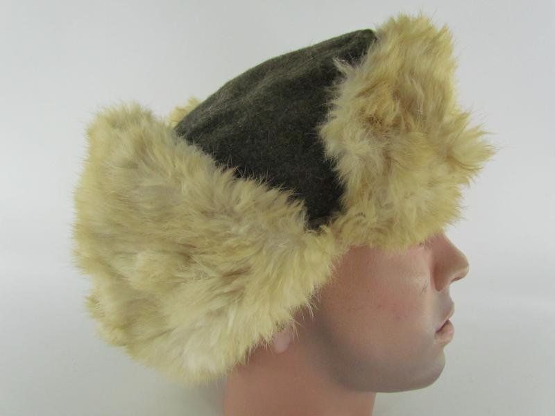 Wehrmacht ( Rabbit Fur )Winter Pelzmütze...Marked