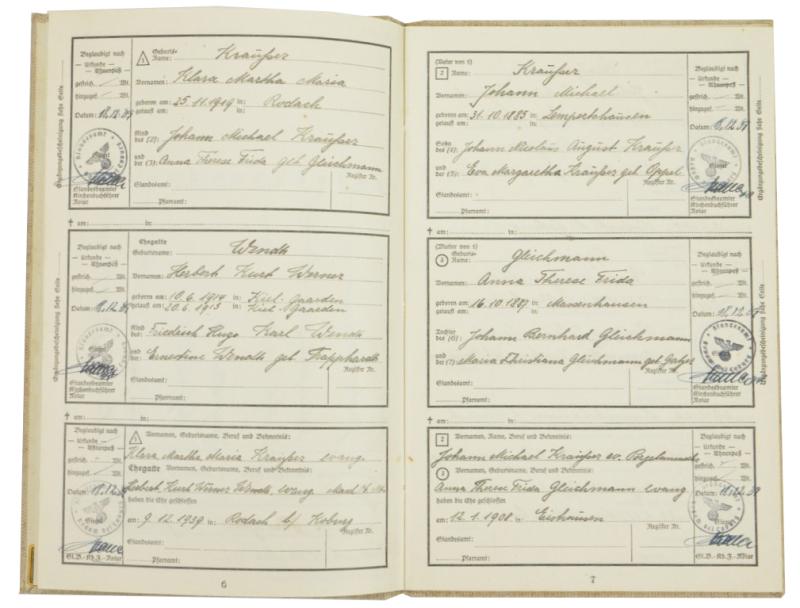 German Third Reich 'Ahnenpass' Ancestral Passport