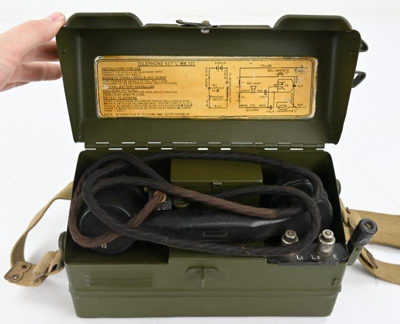 British WW2 Field Telephone Set L MK 1/1 with Carryin strap