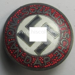 'N.S.D.A.P.'-membership-pin- ie. party-badge (or: 'Parteiabzeichen') showing the makers'-designation:...