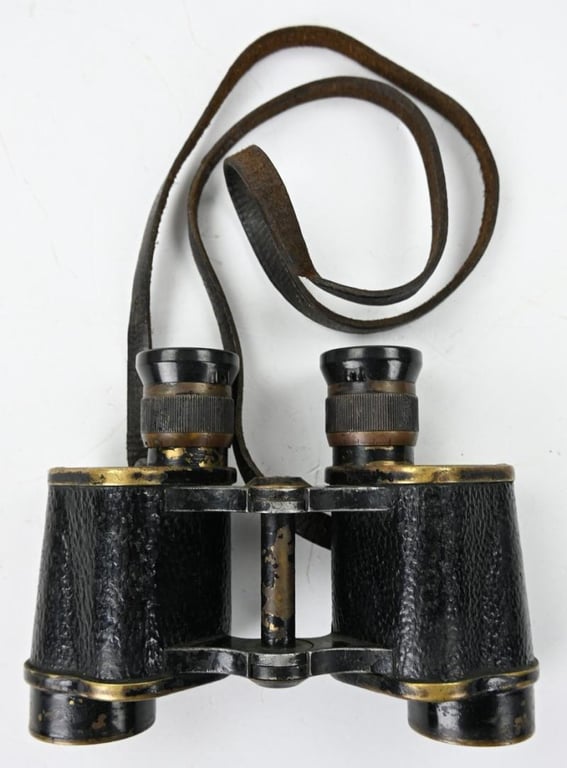 British WW2 Binocular with Carrying Pouch