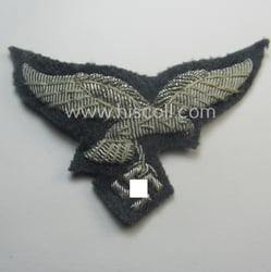 WH (Luftwaffe) officers'-pattern visor-cap-eagle (ie. 'Adler für LW-Offiziers-Schirmmütze')...