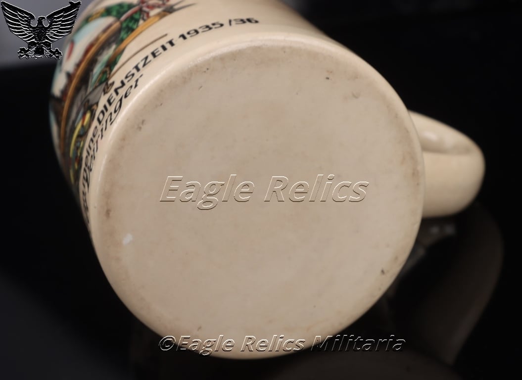 Wehrmacht reservist's beer mug - Pion. Batl. 45 Neu-Ulm