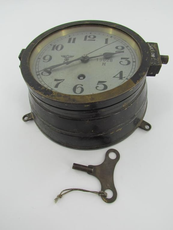 Kriegsmarine ships clock by Kieninger & Obergfell