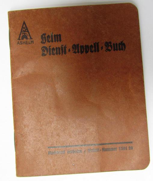 Neat, smaller-sized, period-publication entitled: 'Dienst-Appell-Buch' showing some interesting illustrations