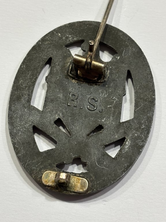 WH General Assault Badge "R.S." Rudolf Souval, Vienna Marked