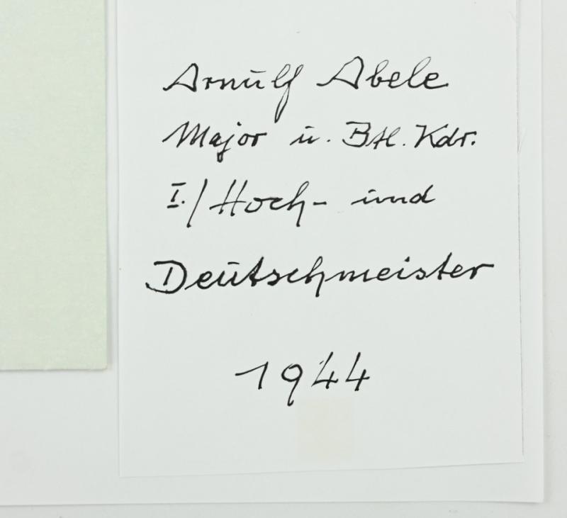 Signature of Wehrmacht Heer KC Recipient 'Arnulf Abele'