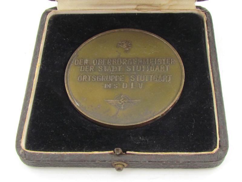 Rare 1936 DLV Medal (Deutscher Luftsportverband) in Case