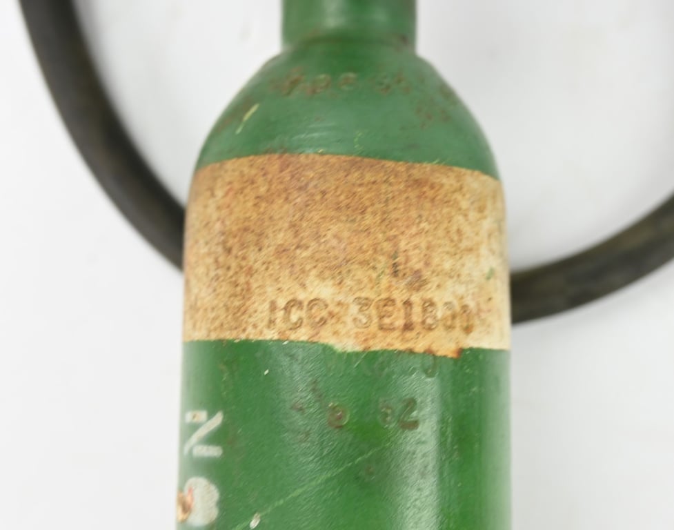 USAAF WW2 H-2 Bailout Oxygen Bottle and carrier