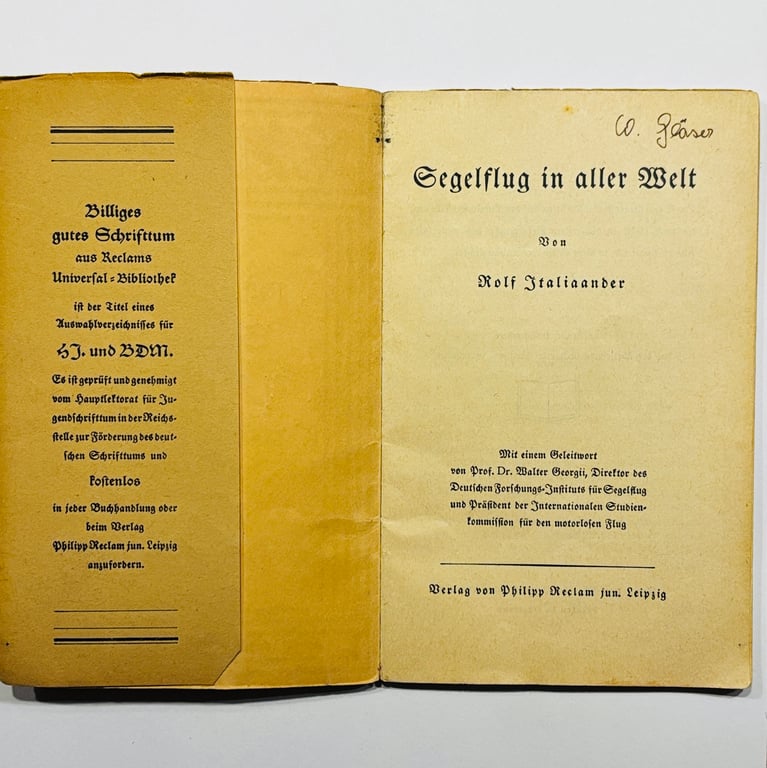 Segelflug in aller Welt – Rolf Italiaander