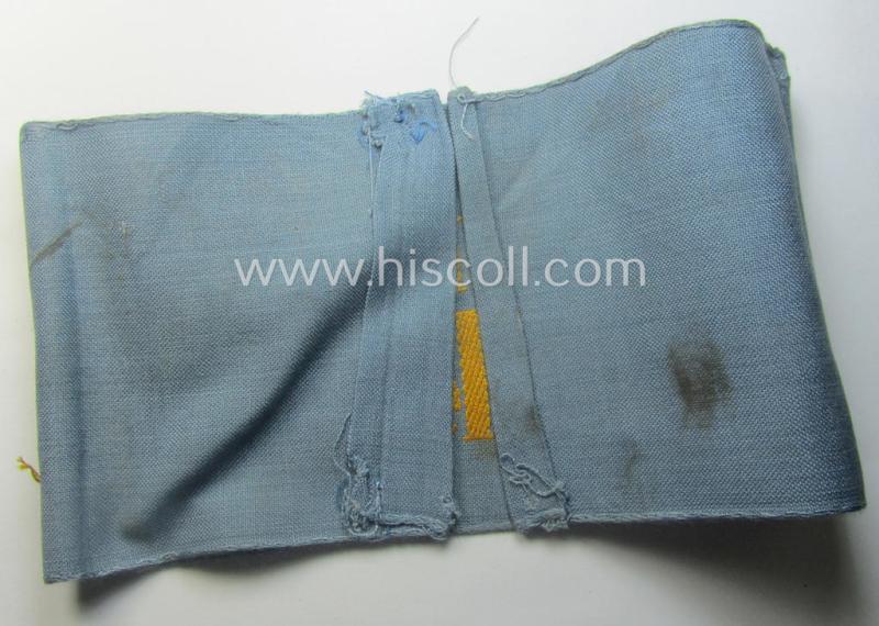 Truly used- and/or worn, WH (Heeres) related armband (ie. 'Armbinde') entitled: 'Front-Sammelstelle'
