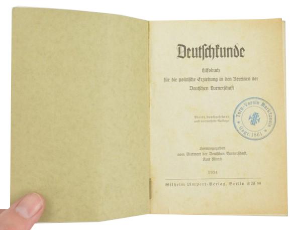 German Book 'Deutschkunde' 1934