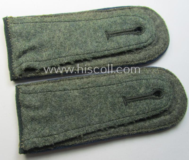 Pair of early- (ie. pre-) war-period WH (Heeres), 'M36'- (ie. 'M40-) pattern (rounded-styled and neatly 'cyphered') NCO-type shoulderstraps as was intended for an: 'Uffz. des Sanitäts-Abtlgs. 7'