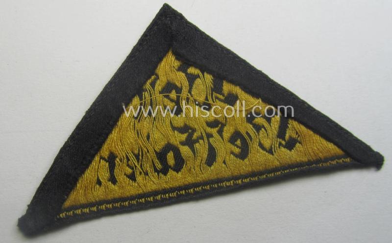 Early-pattern, 'HJ' ('Hitlerjugend') district-triangle (ie. 'Gebietsdreieck') entitled: 'West Westfalen'