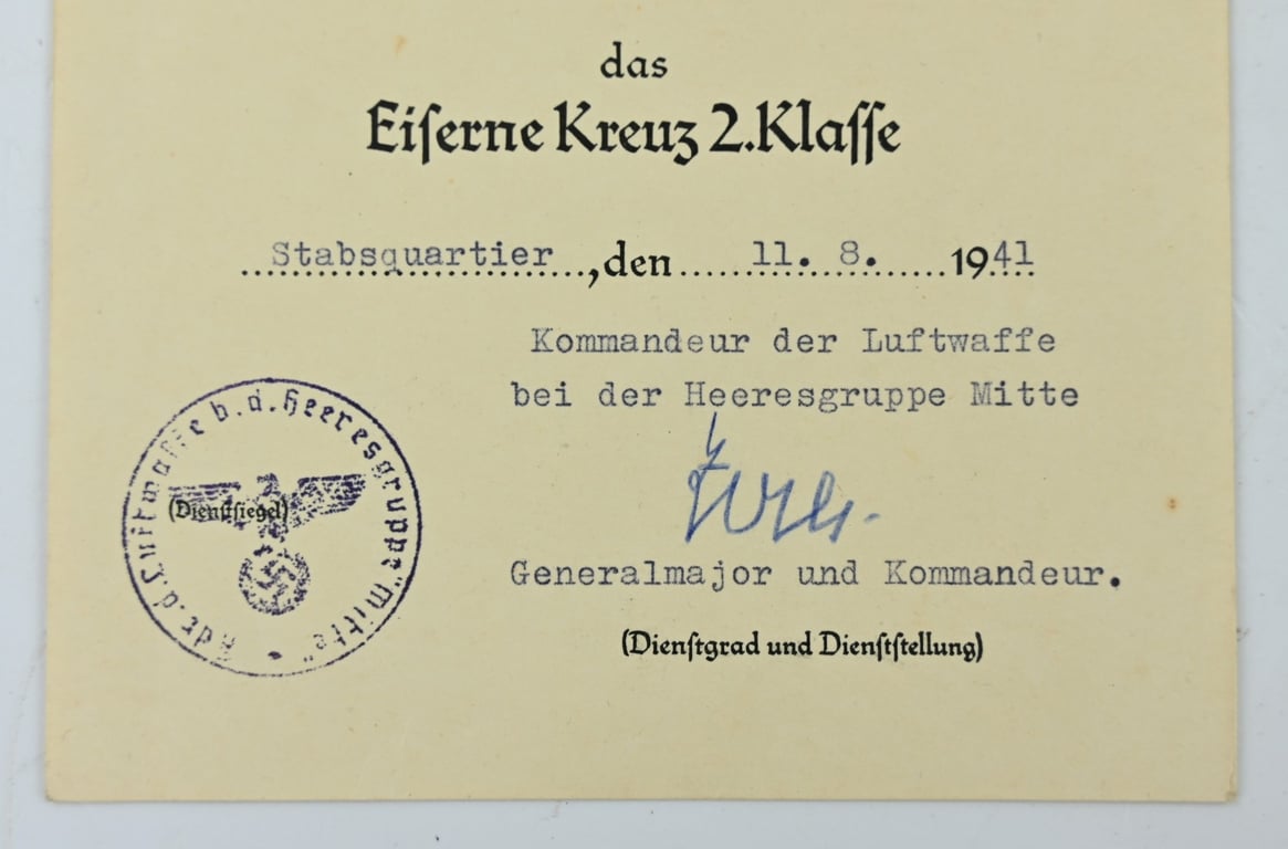 German LW Iron Cross 2nd Class Certificate