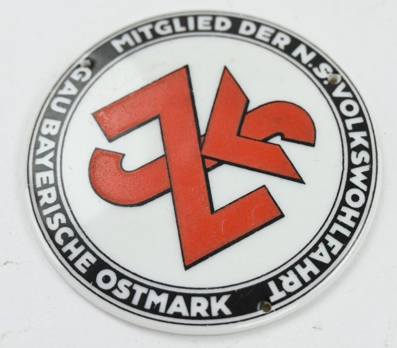 German NSV Memberplate 'Bayerische Ostmark'