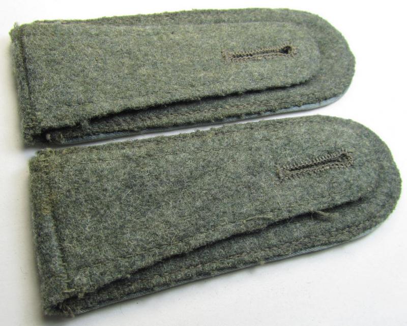 Attractive - and fully matching! - pair of so-called: 'M-43-pattern', WH (Heeres) NCO-type shoulderstraps as was specifically intended for - and/or moderately worn by! - an: 'Unteroffizier eines Nachschub-Abteilungs o. Regiments'