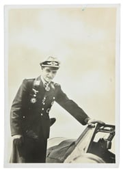 German LW Postcard 'Knight's Cross Recipient Marseille'