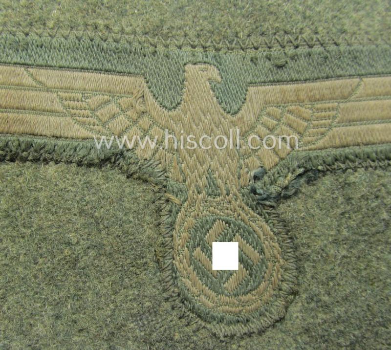 'Cut-out of a tunic' - WH (Heeres) EM- (ie. NCO-) type breasteagle (ie. 'Brustadler für Mannschaften und Unteroffiziere des Heeres')