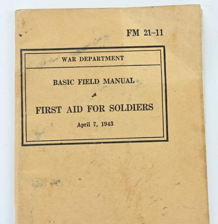 US WW2 First Aid for Soldiers FM 21-11