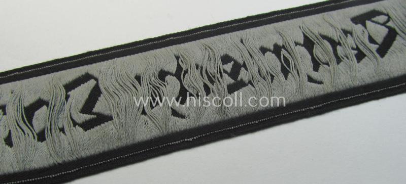 TeNo-cuff-title (ie. 'Ärmelstreifen') entitled: 'Technische Nothilfe' (= 'TeNo'), being an example as was woven in the neat 'BeVo'-weave pattern