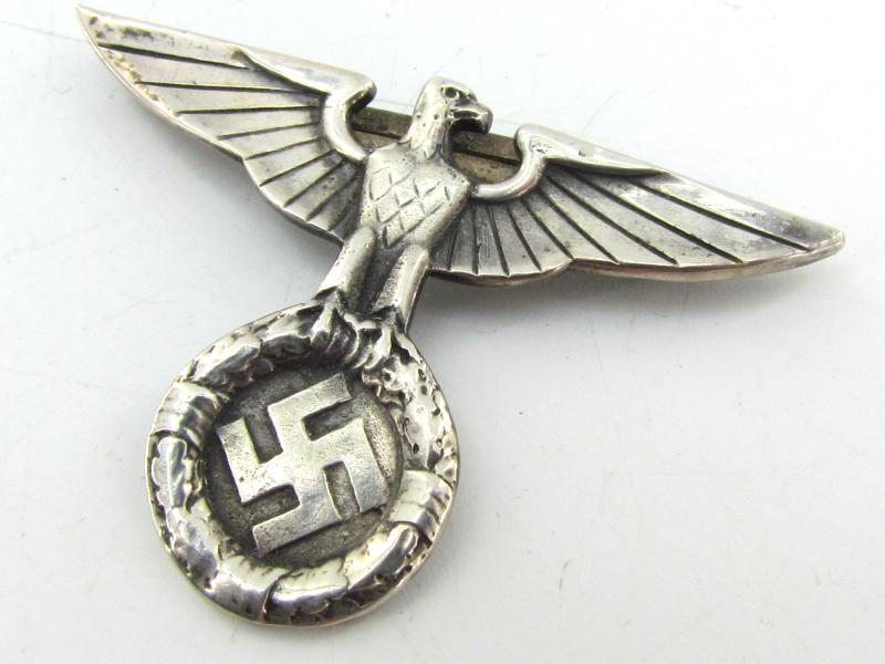 Early political SS/SA Leader's Cap Eagle in Silver (800)