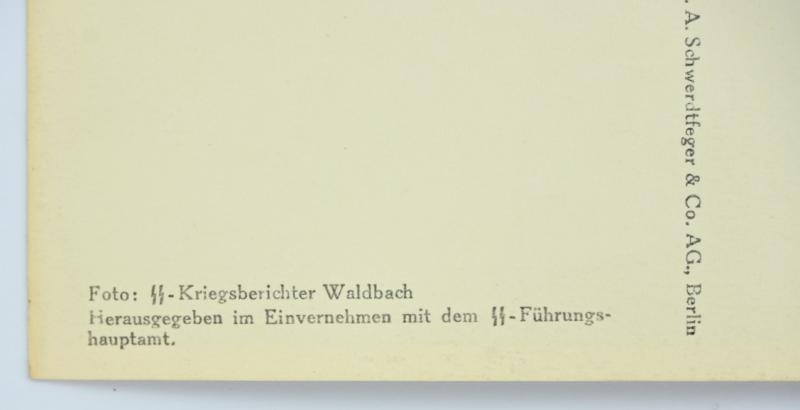 German Waffen-SS Kriegsberichter Postcard 'Unsere Waffen-SS'