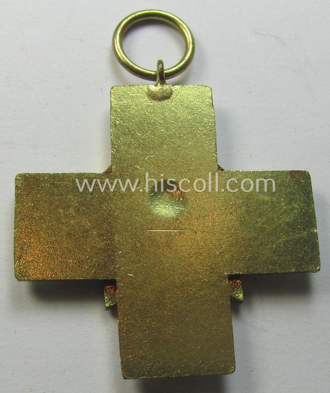 Multi-coloured- and nicely enamelled: 'Ehrenzeichen für deutsche Volkspflege 3. Stufe' that comes together with its original ribbon (ie. 'Bandabschnitt') and that comes stored in its period, 'LDO'-marked etui as found